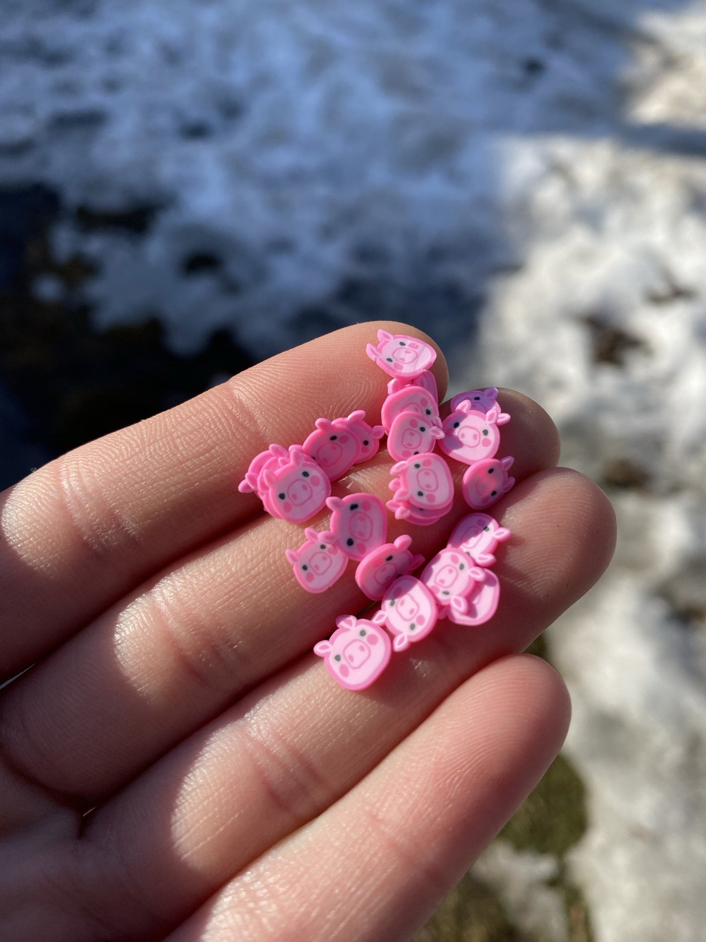 Piggy Polymer Clay Slices
